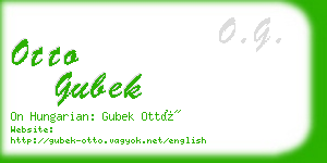 otto gubek business card